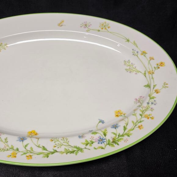 Reverie Noritake Ivory China Large Spring Floral Trim Serving Plate Platter 7191 - Picture 3 of 10